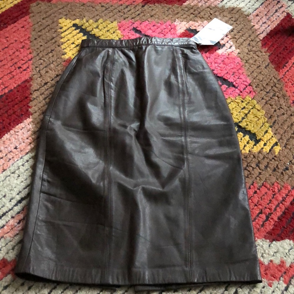 💯% Leather Skirt